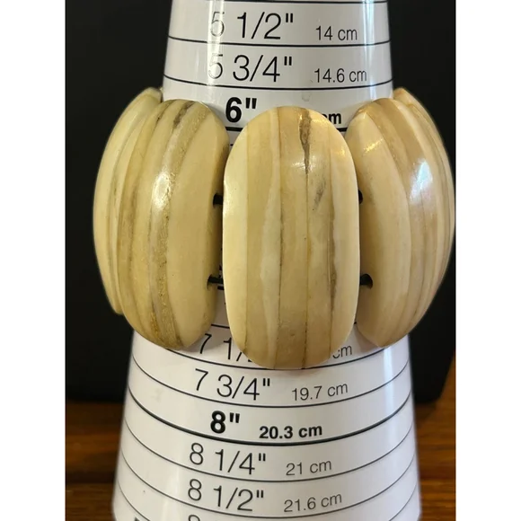 Women's fabulous bone stretch Bracelet One Size Beige - Picture 8 of 8